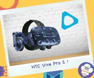 Le HTC Vive pro 2 est un casque de réalité virtuelle haut de gamme avec de la 5k et un champs de vision 120°